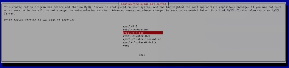 Install MySQL on Debian